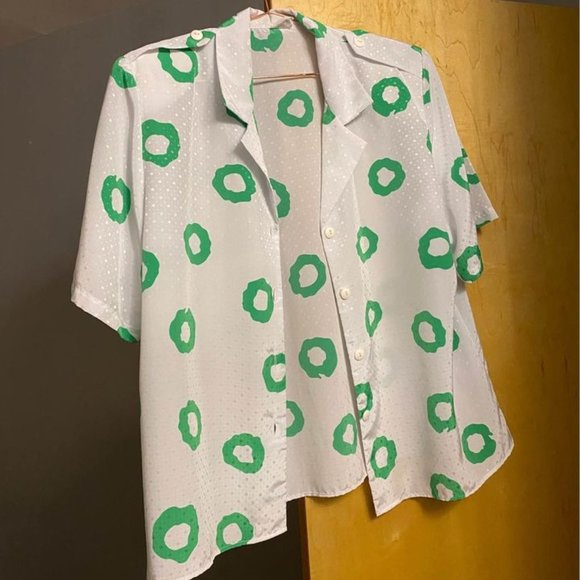 PATTERNED VINTAGE BUTTON UP - Picture 1 of 2